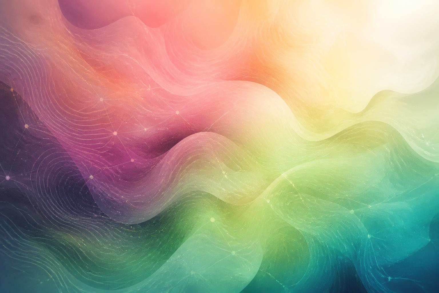 Abstract gradient composition representing growth, connectivity, and systems of leverage.